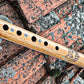Handmade Cherry Wood Native Flute: G Key, 432Hz, Peridot Inlay