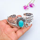 Turquoise Bangle 925 Sterling Silver Bangle Turquoise Bracelet Adjustable Handmade Bangle Turquoise Gemstone Bracelet Best Friend Gifts