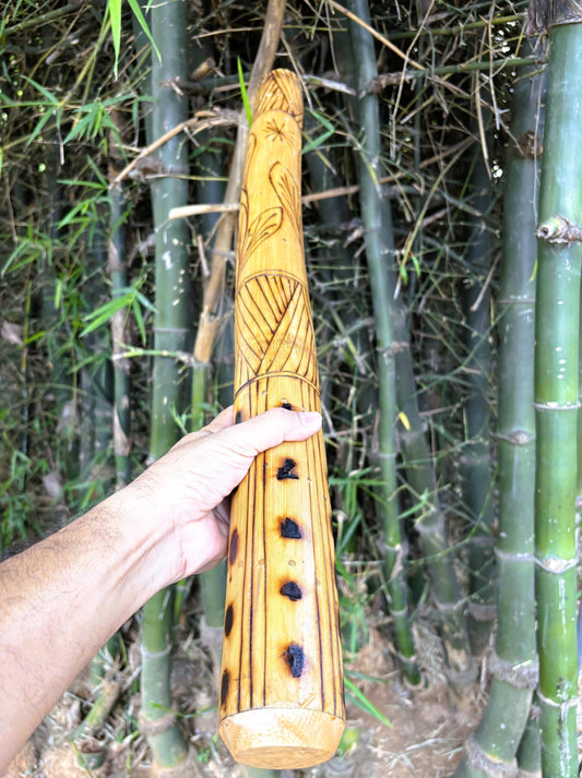Handmade Bamboo Rainstick: Tribal Art Sound Instrument, Boho Decor (80Cm