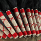 STAND INCLUDED - Stunning Red Pink & Black Native American Indian Headdress War Bonnet | Short Length |Modern Tribal Art, Native Style Decor