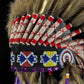 STAND INCLUDED - Stunning Purple Native American Indian Headdress War Bonnet | Short Length |Modern Tribal Art, Native Style Decor