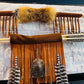 A Powerful Native Ceremonial Indian Fox Turtle Bow and Arrow Set Made by Enrolled Member of the Cherokee Tribe 68” with 5 Arrows and Quiver