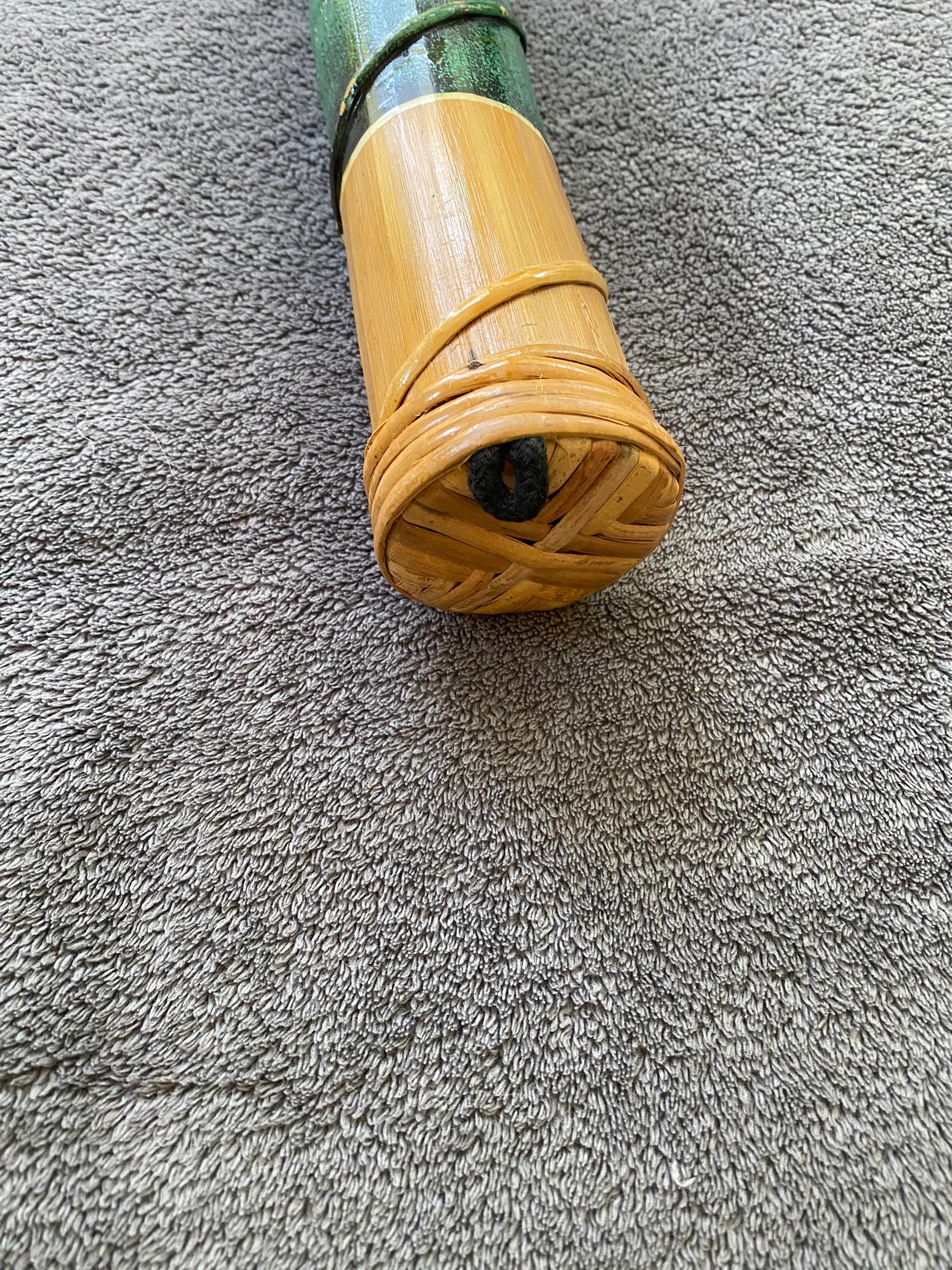Vintage Beautiful Heavy Large Handmade Bamboo Rain Stick, Indigenous Art, Shaker Rattle Percussion