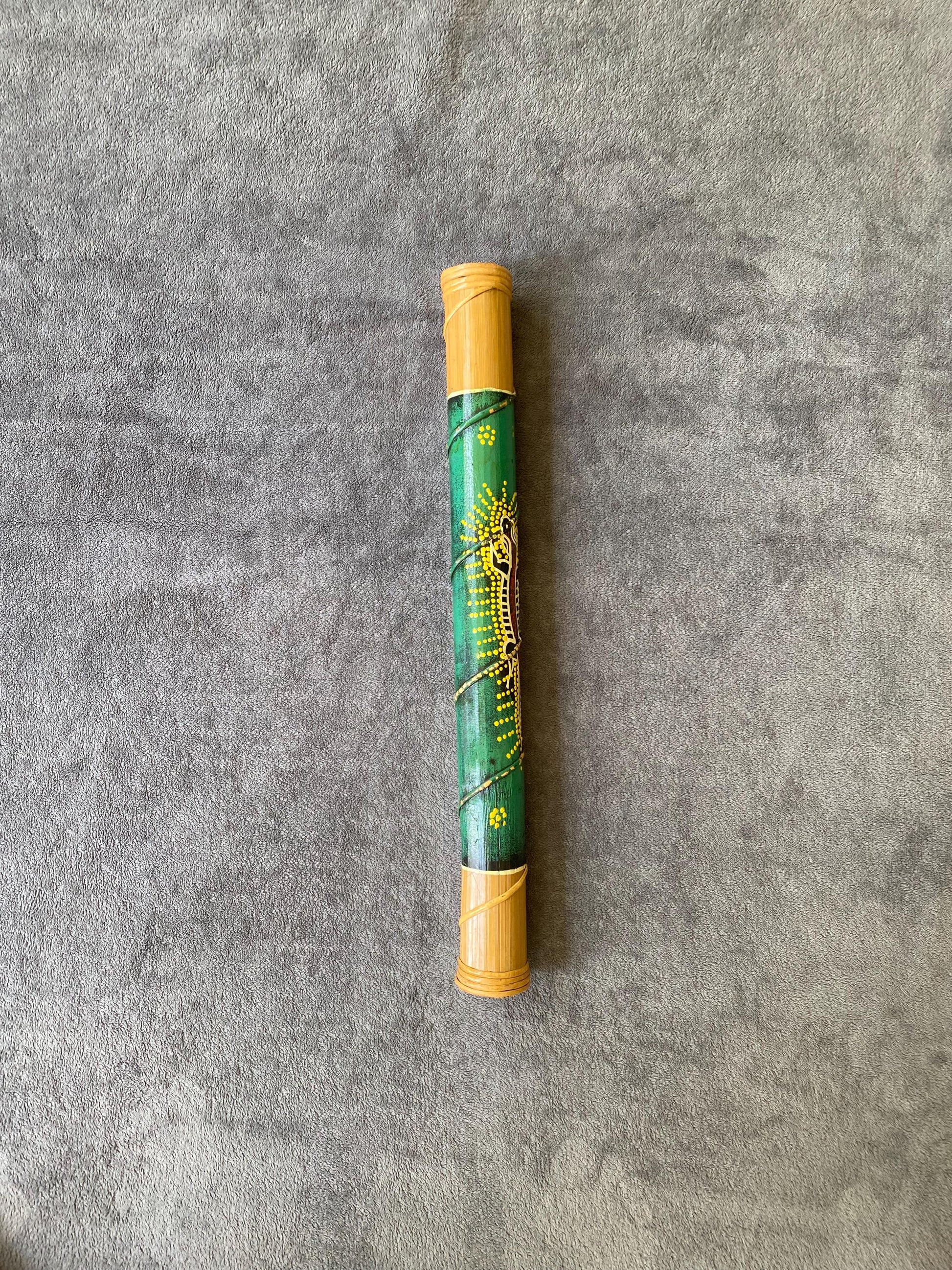 Vintage Beautiful Heavy Large Handmade Bamboo Rain Stick, Indigenous Art, Shaker Rattle Percussion