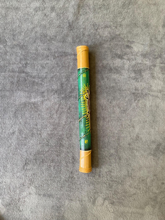Vintage Beautiful Heavy Large Handmade Bamboo Rain Stick, Indigenous Art, Shaker Rattle Percussion