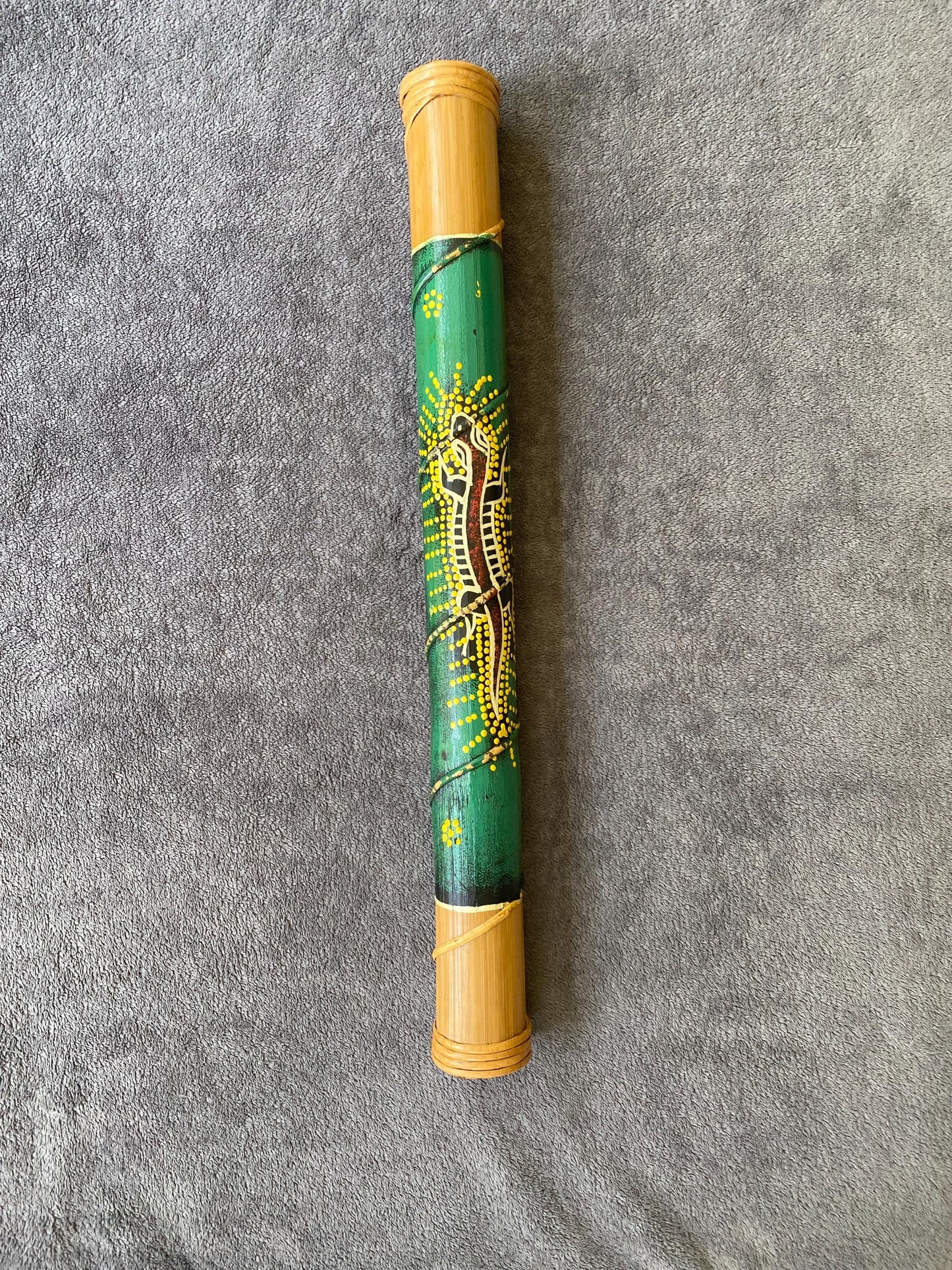Vintage Beautiful Heavy Large Handmade Bamboo Rain Stick, Indigenous Art, Shaker Rattle Percussion
