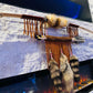 A Powerful Native Ceremonial Indian Fox Bow and Arrow Set Made by Enrolled Member of the Cherokee Tribe 68” with 5 Arrows and Quiver