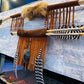A Powerful Native Ceremonial Indian Fox Turtle Bow and Arrow Set Made by Enrolled Member of the Cherokee Tribe 68” with 5 Arrows and Quiver