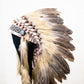 READY to SHIP Authentic Indian Headdress – Feathered Native American Inspired Costume Headpiece for Halloween Party