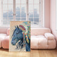 Native American Mustang Horse, Horse Art Portrait, Native America, Native Indian Art, Native American Wall Art, Oklahoma Art