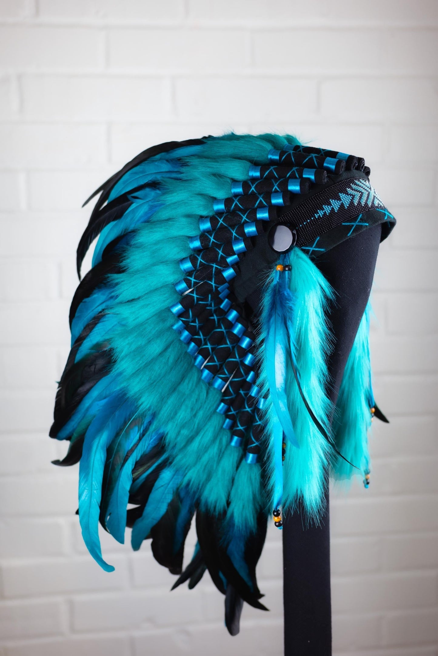 READY to SHIP Authentic Indian Headdress – Feathered Native American Inspired Costume Headpiece for Halloween Party