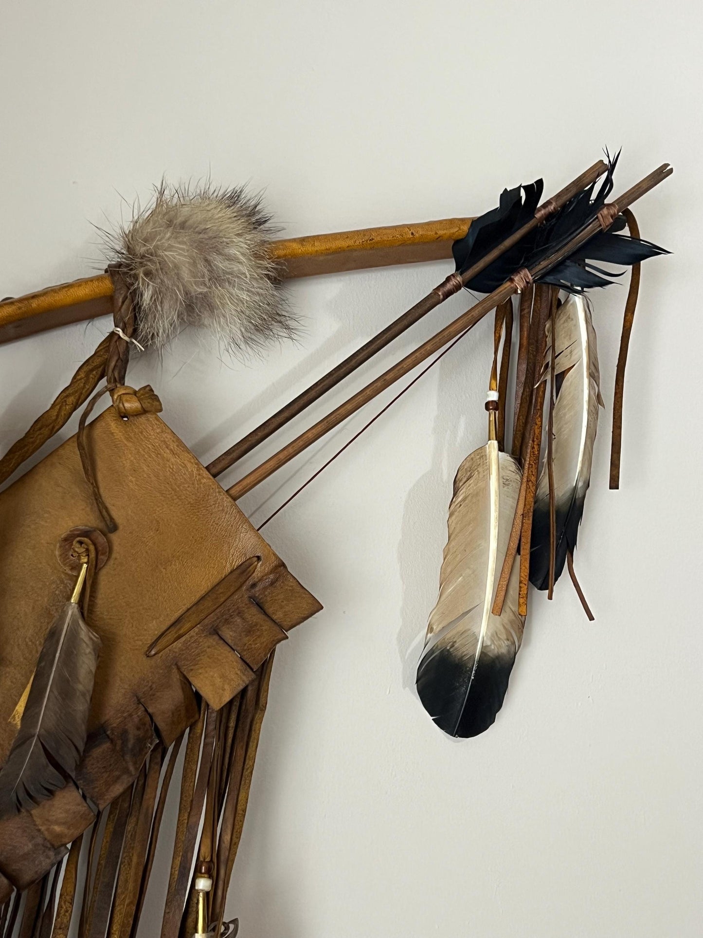 Native American Style Bow and Quiver Wall Hanging: Southwestern Rustic Decor